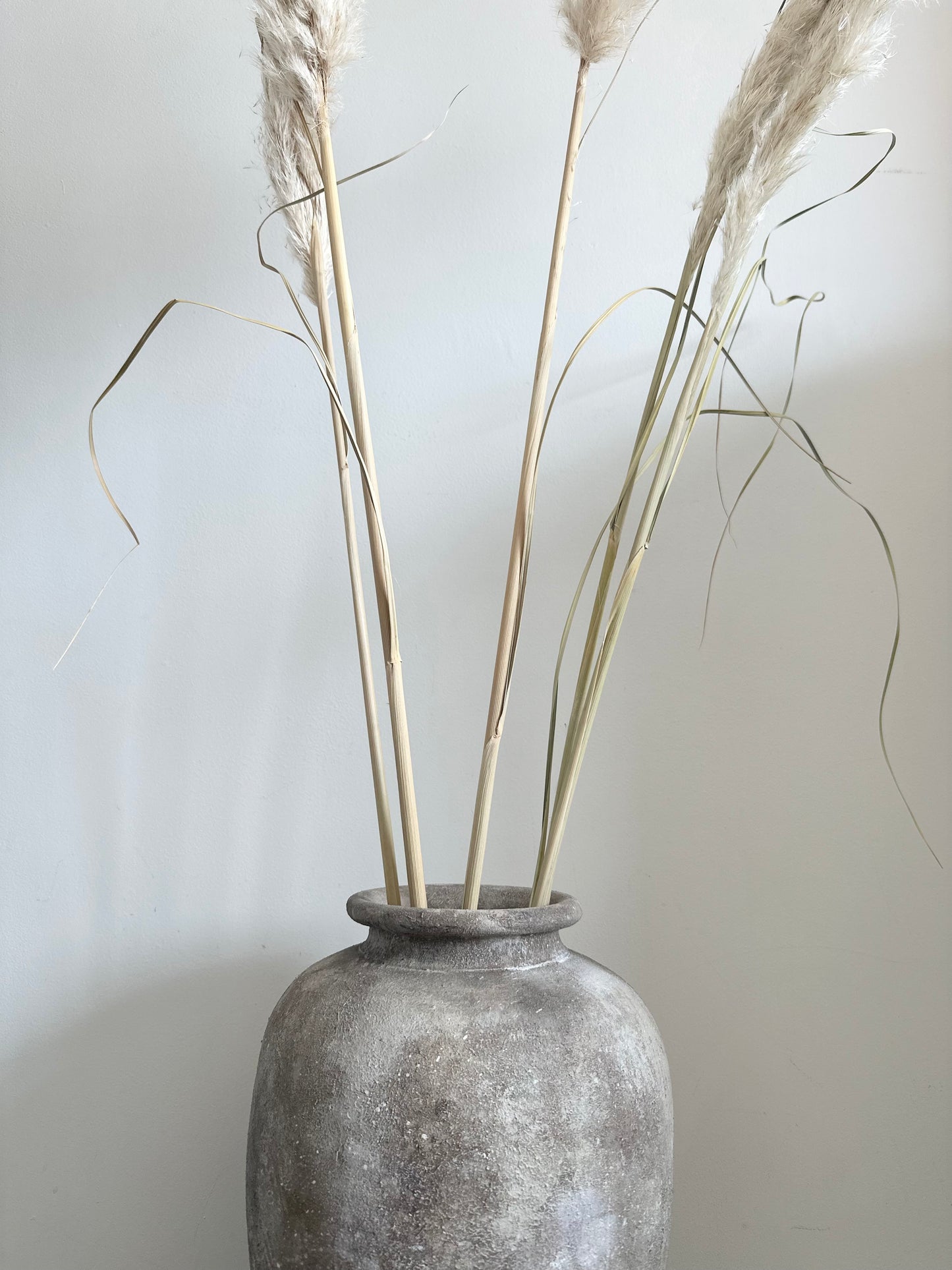 Rustic brown floor standing vase