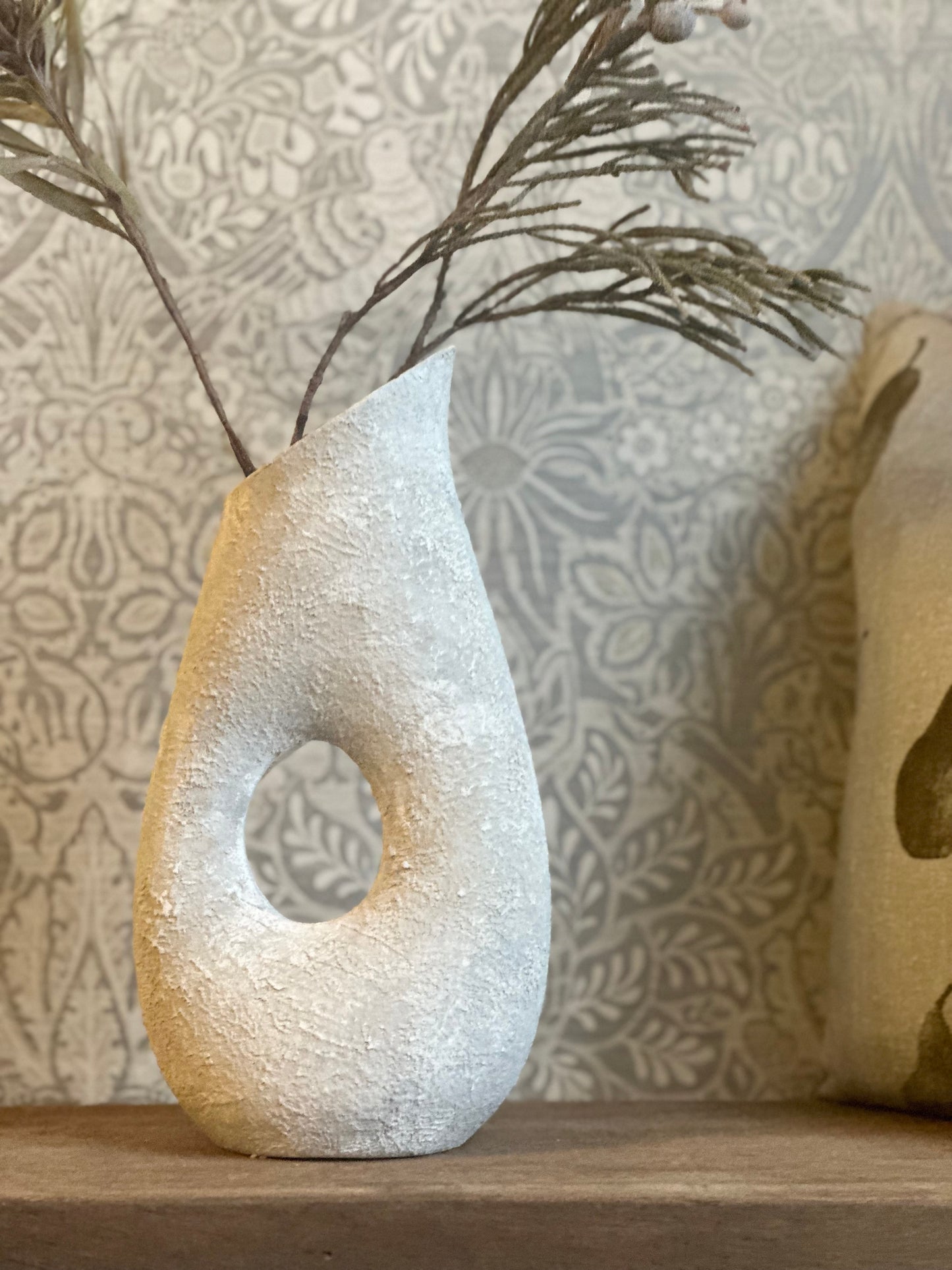 Stone Effect Hole Vase