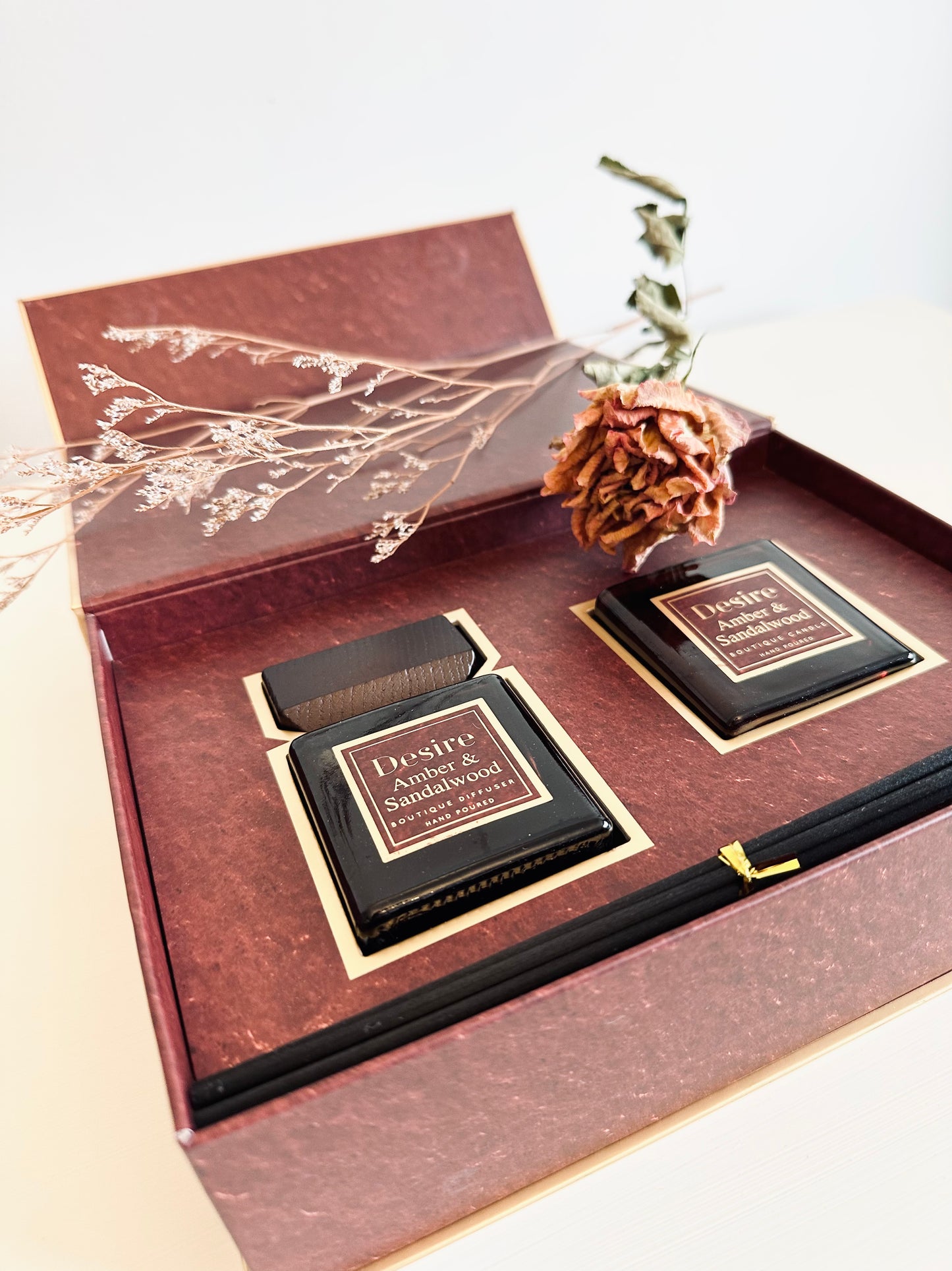 Diffuser and Candle Sets-Amber and Sandalwood