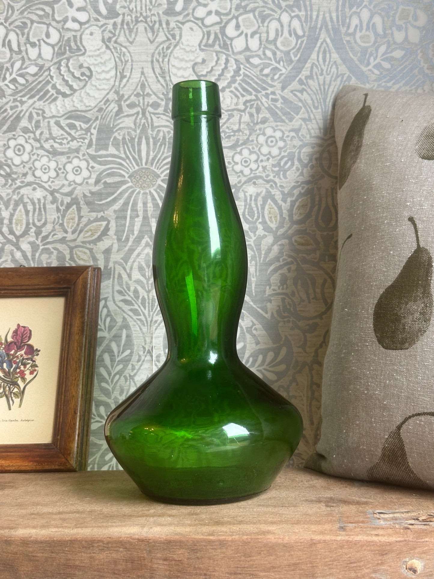 Green Vintage Glass Vase