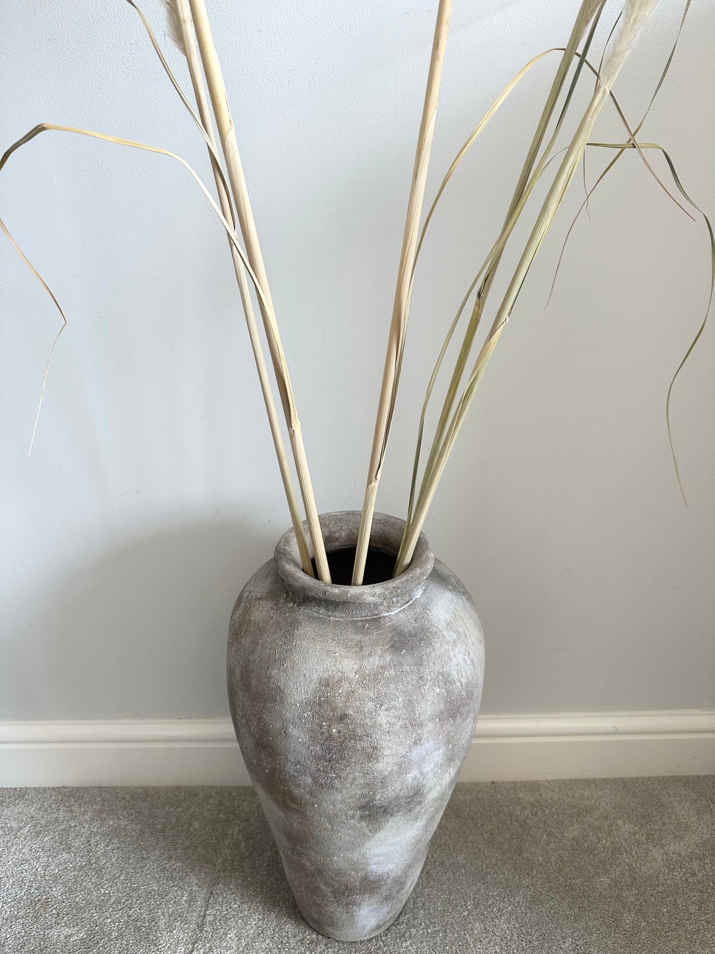 Rustic brown floor standing vase