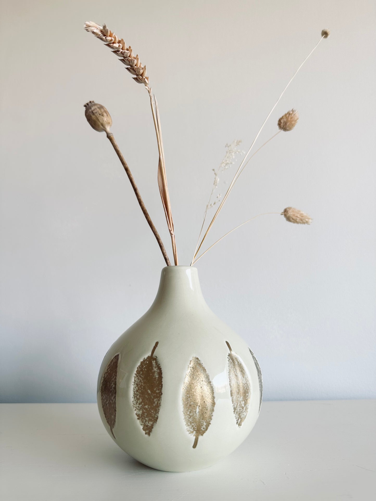 Leaf Design Bud Vase