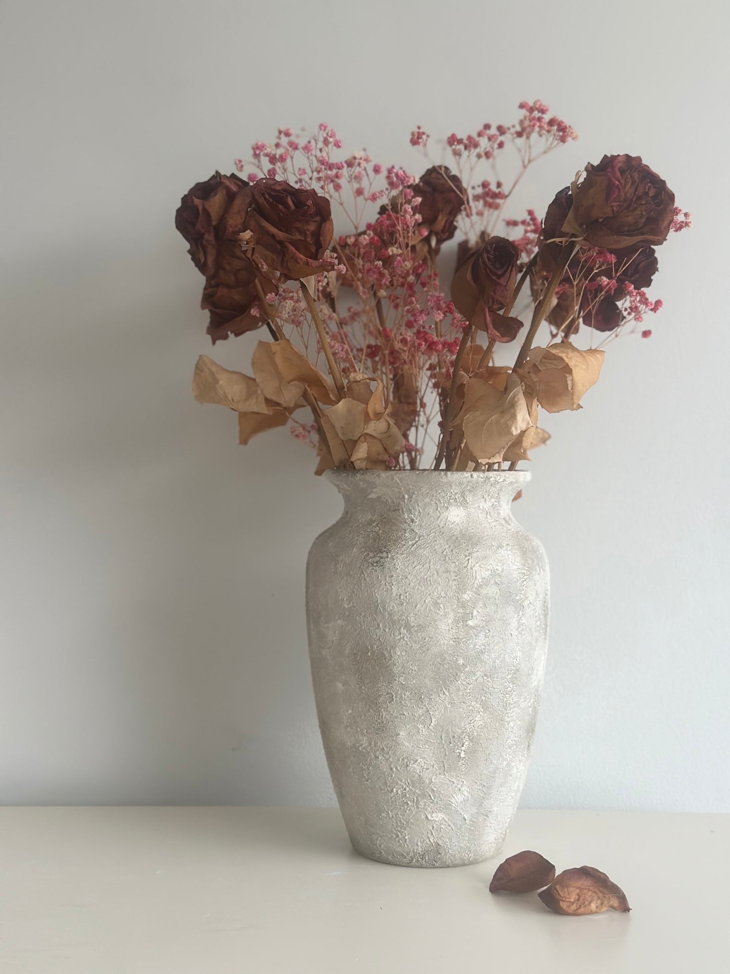 Contemporary Cream and Beige Vase