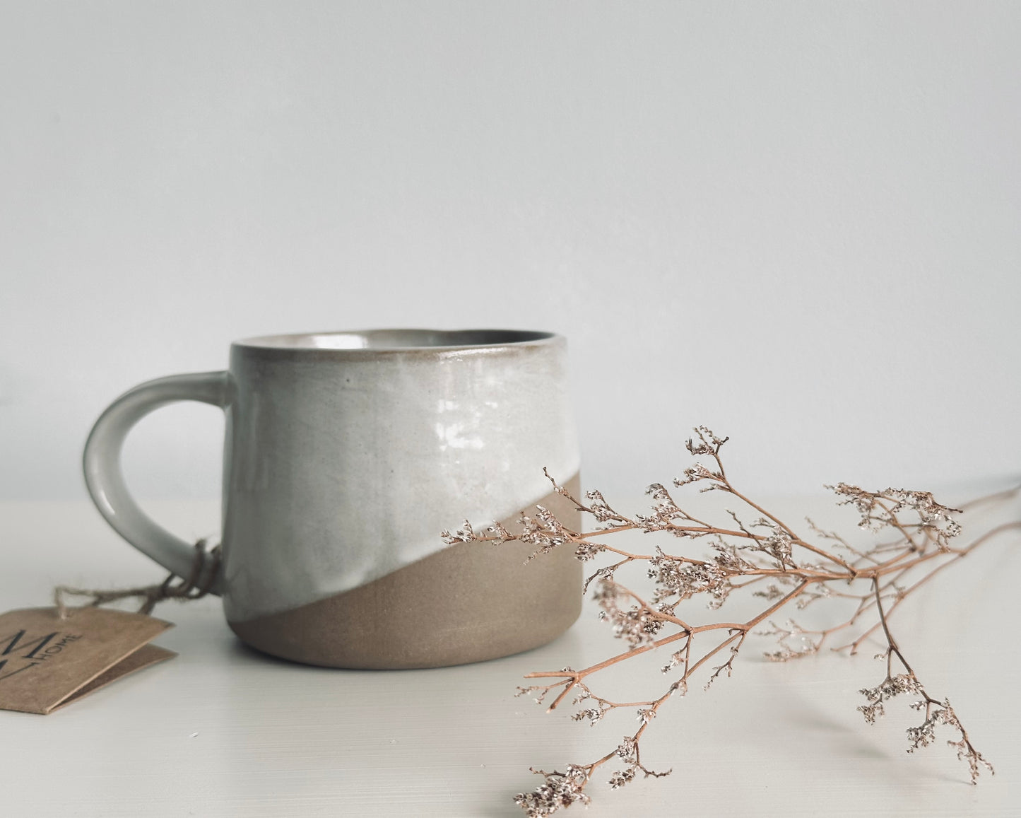 Slanted Glaze Koko Mug- Milk White