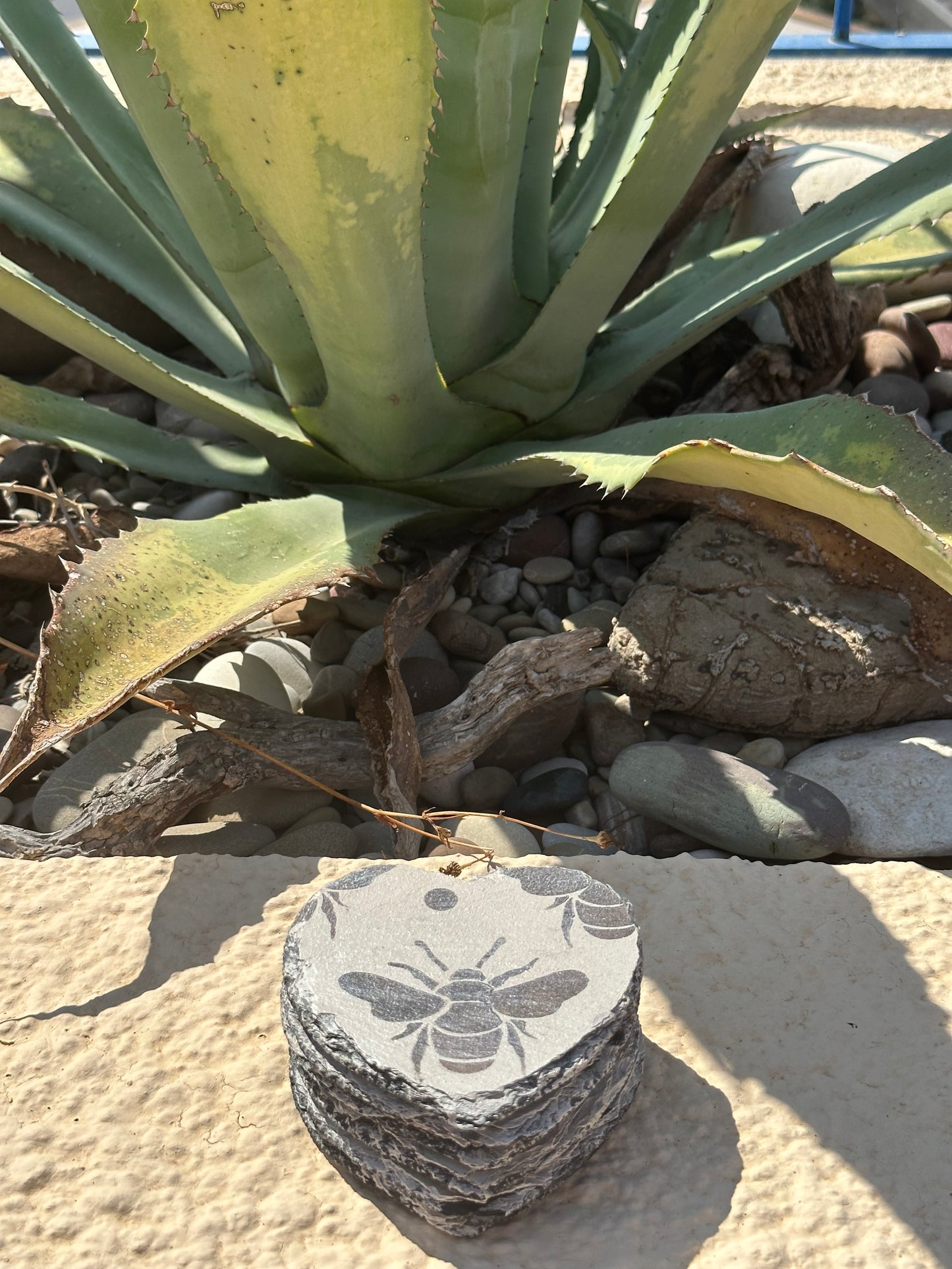 Bee Collection Hand Painted Slate Coasters