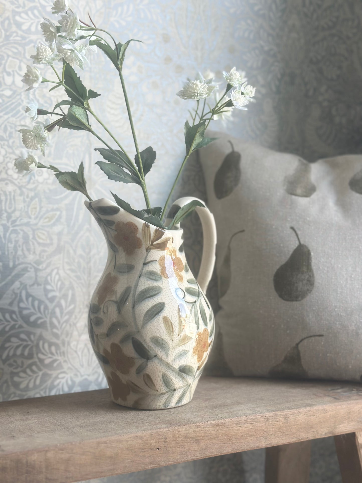 Floral Ceramic Jug Vase