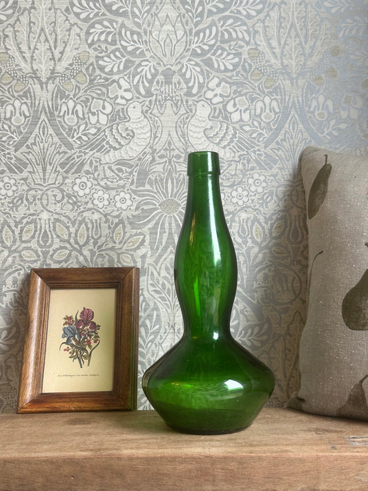Green Vintage Glass Vase