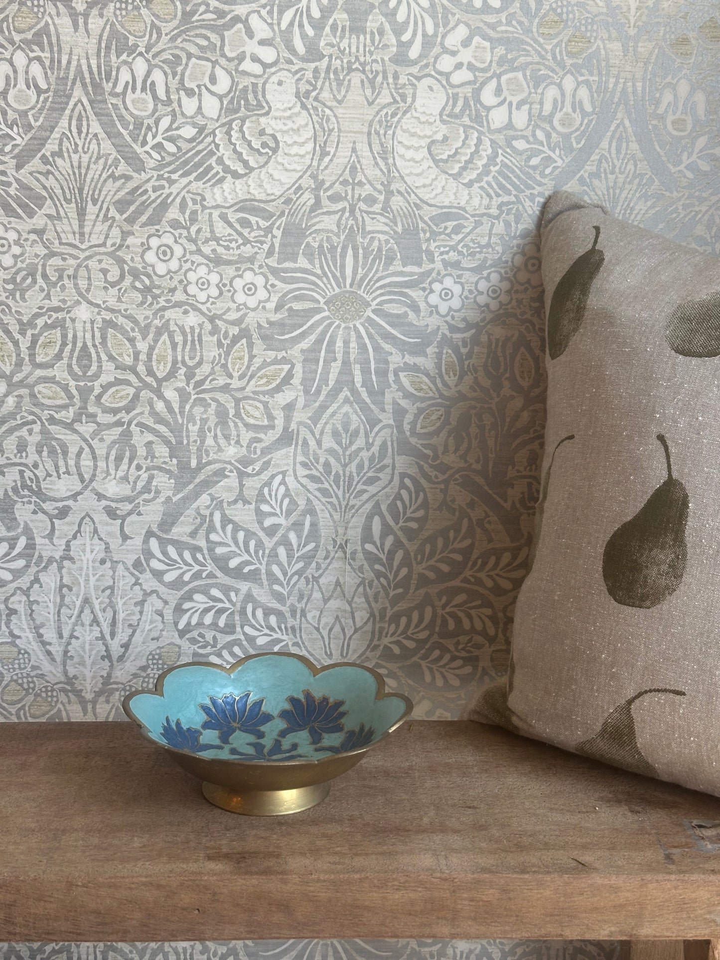 Vintage Brass Flower Bowl