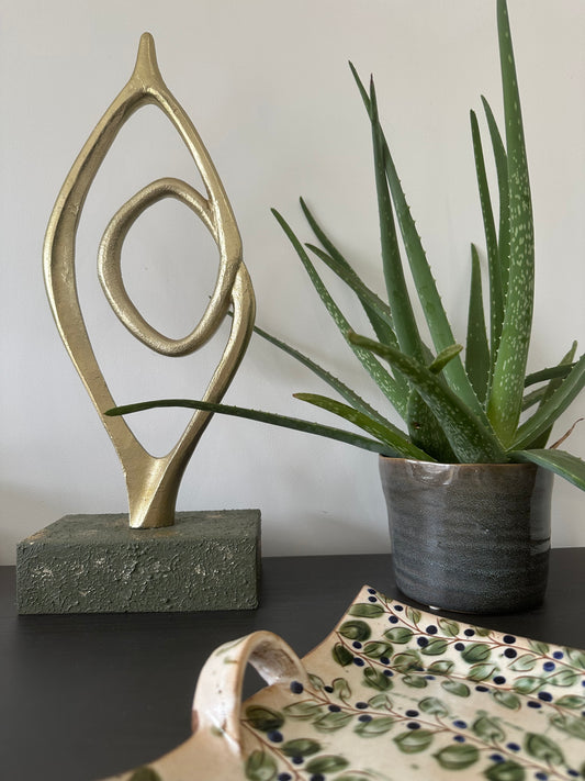 Green Sculpture Hand Painted Ornament