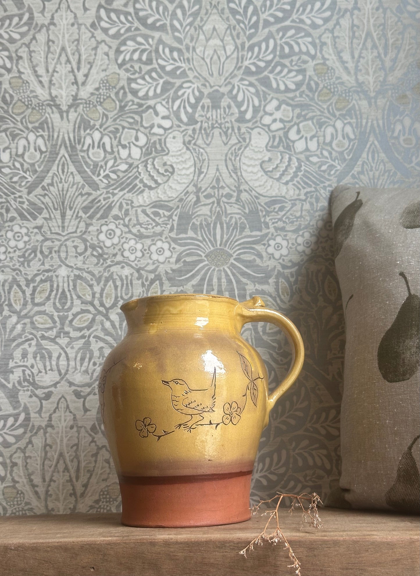 Vintage Terracotta Bird Jug