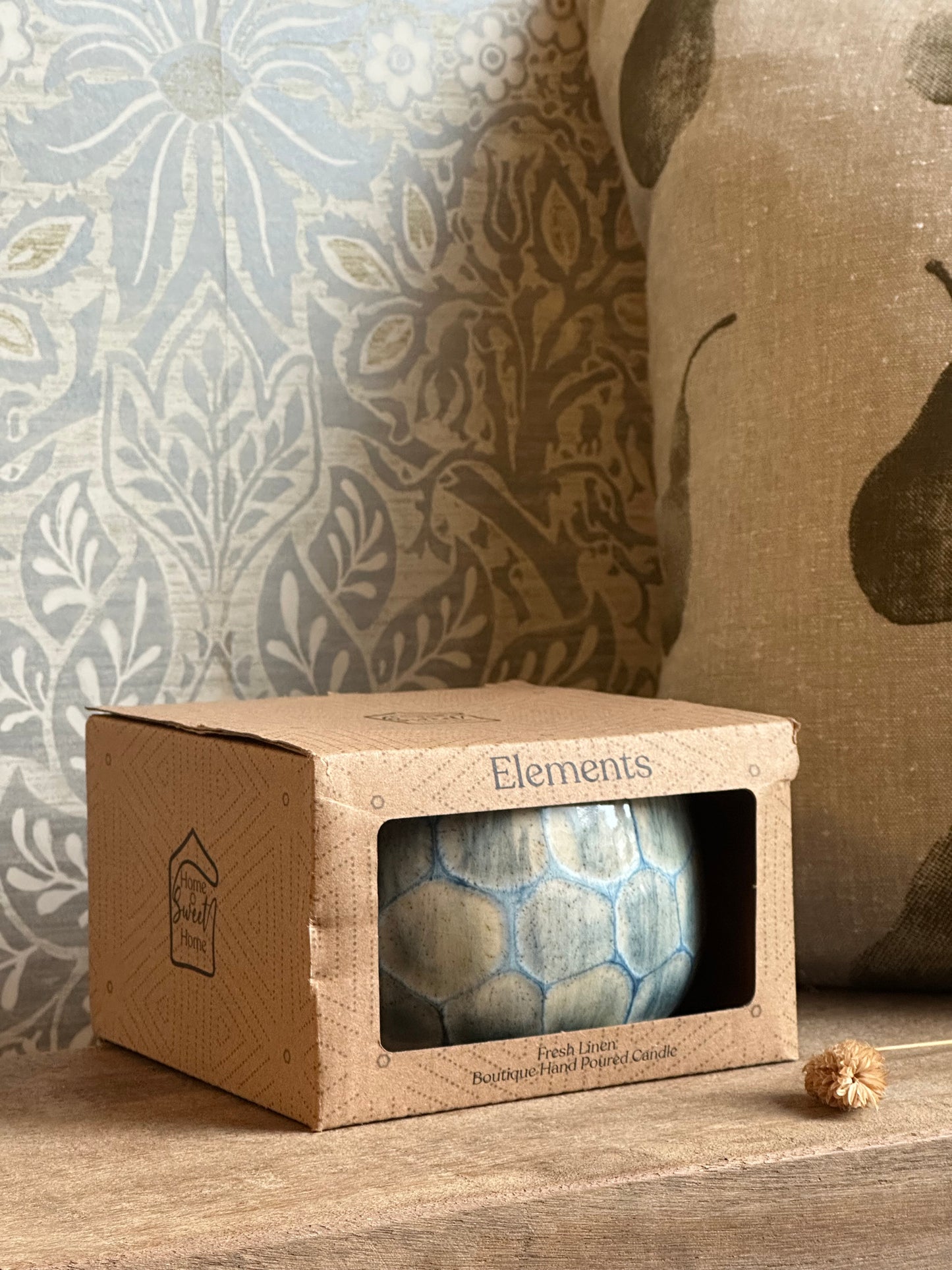 Linen Fresh Reactive Glaze Ceramic Candle