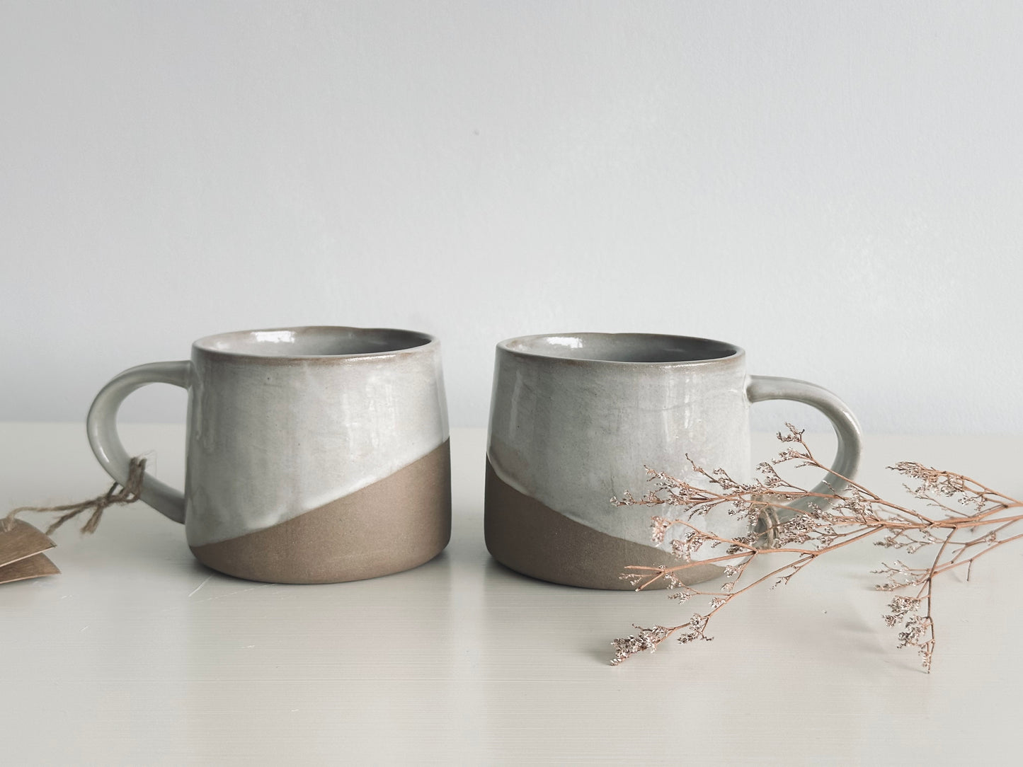 Slanted Glaze Koko Mug- Milk White