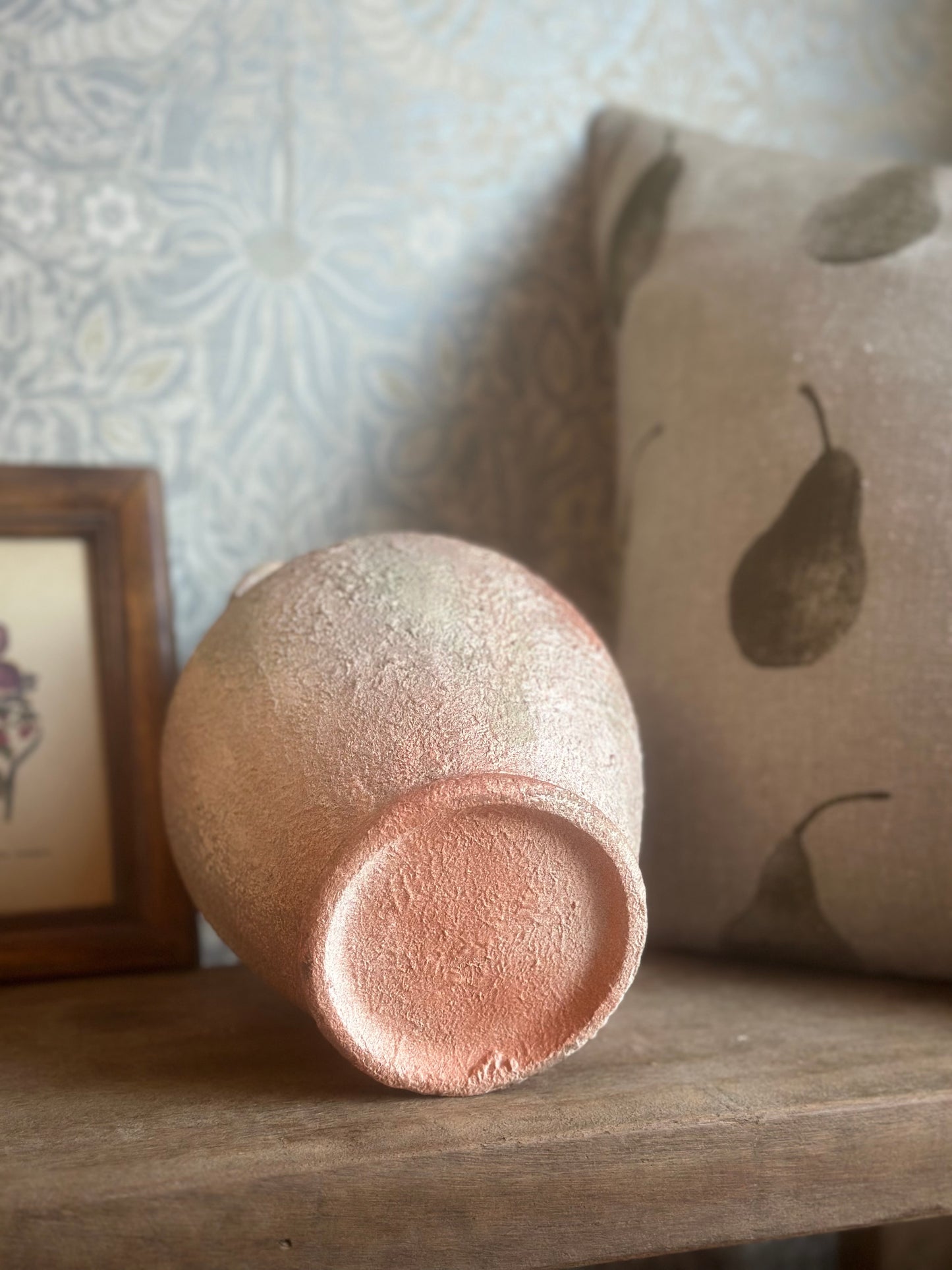 Hand Painted Terracotta Jug Vase