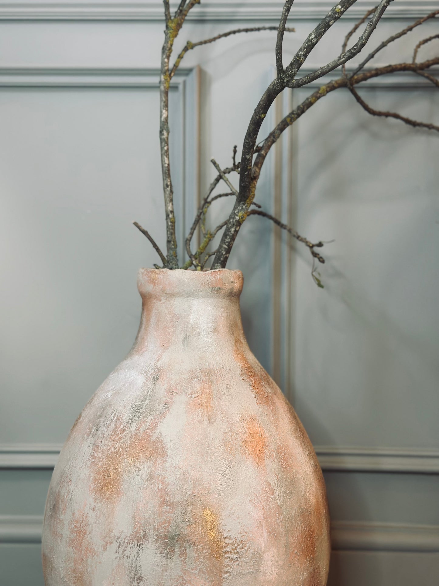 Large Heavy Rustic Terracotta Vase