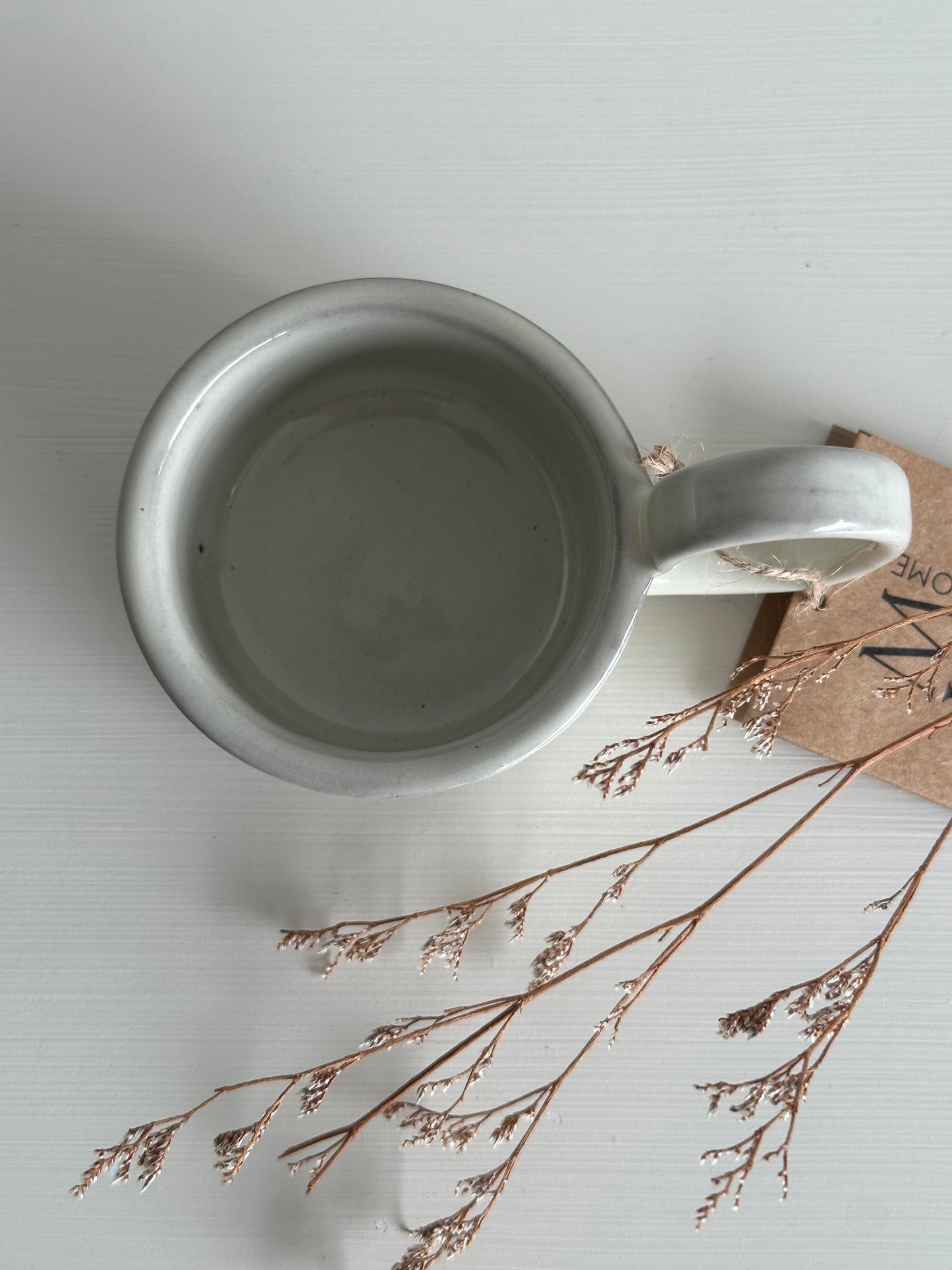 Stoneware Candle Cup- Milk White