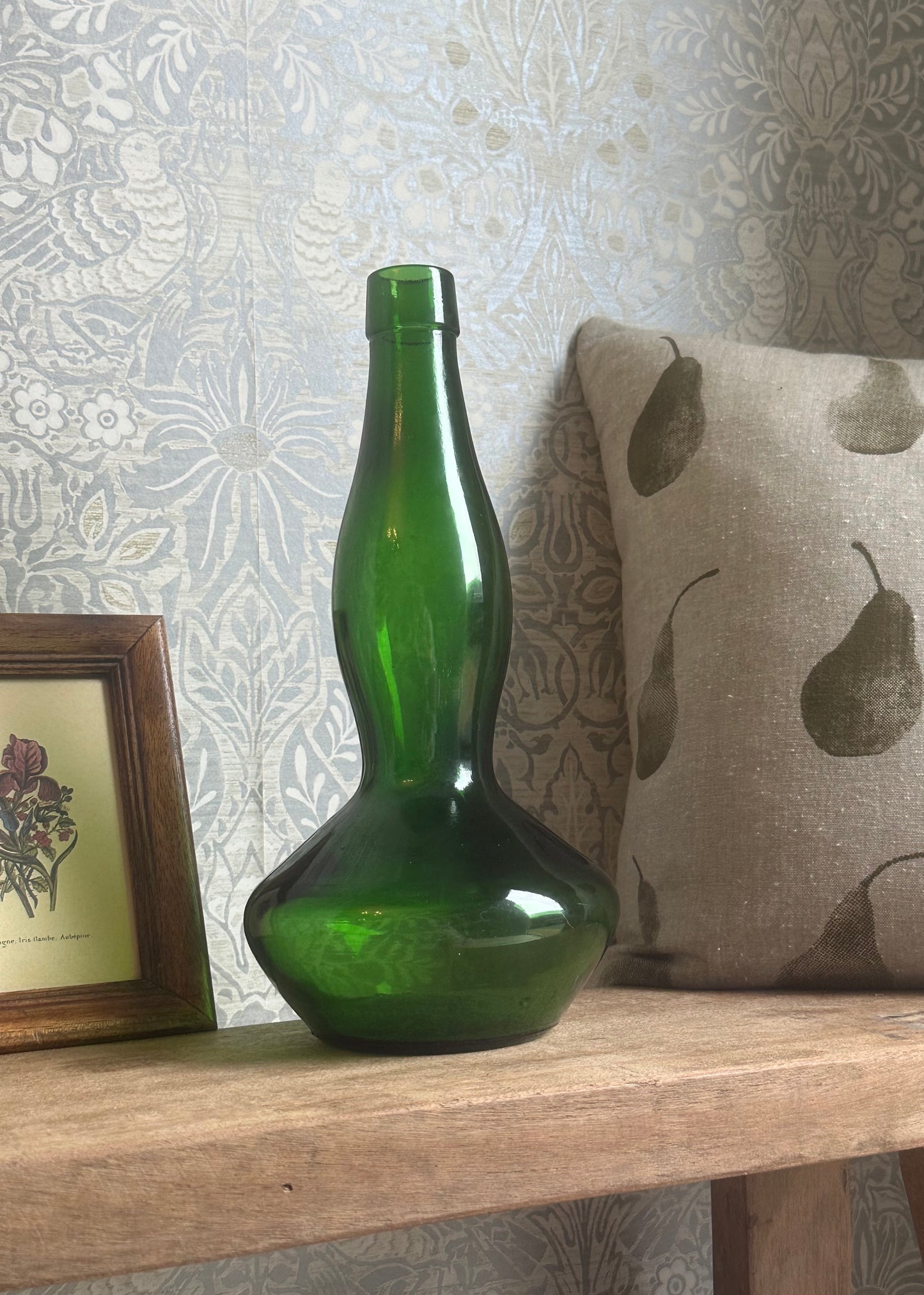 Green Vintage Glass Vase