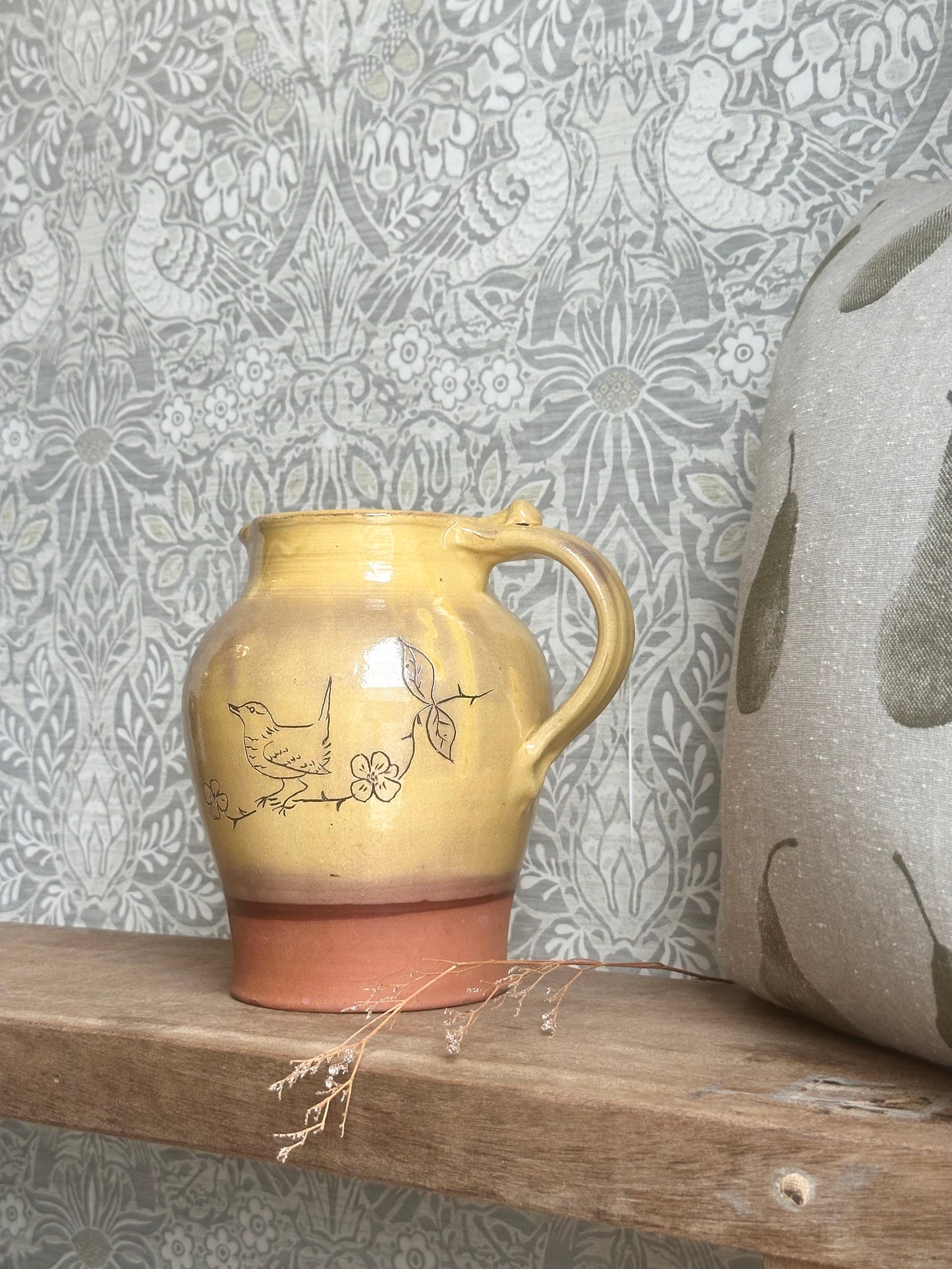 Vintage Terracotta Bird Jug