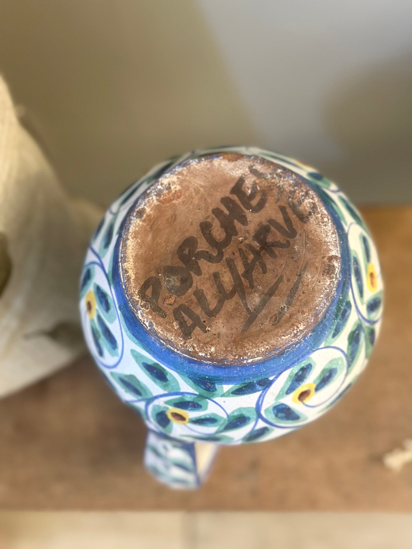 Hand Painted Vintage Pottery Vase