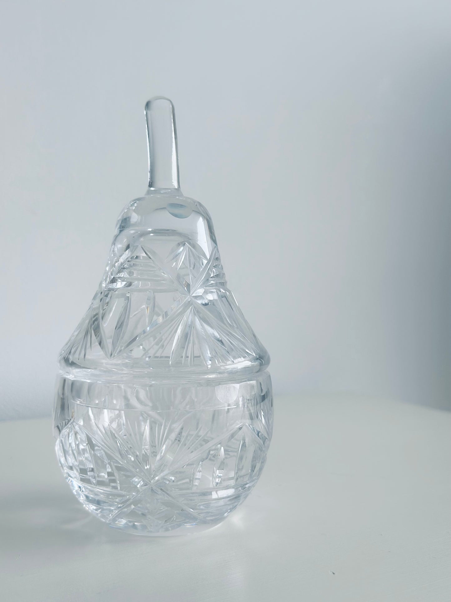 Vintage Cut Glass Pear
