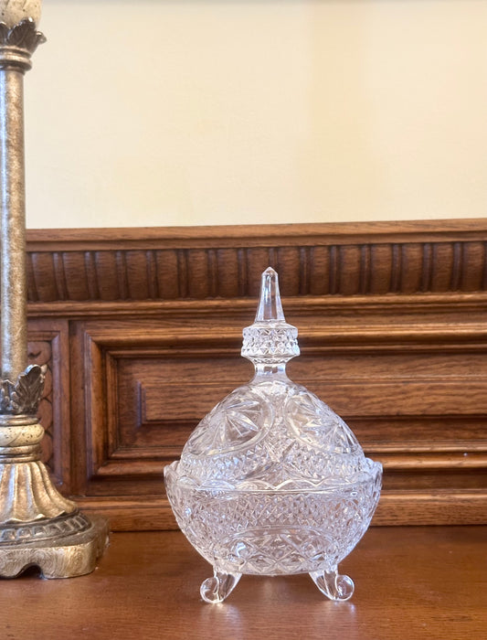Stunning Decorative Cut Glass Trinket Bowl