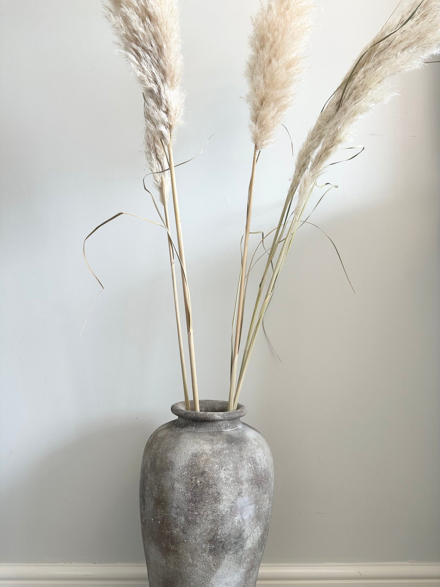 Rustic brown floor standing vase