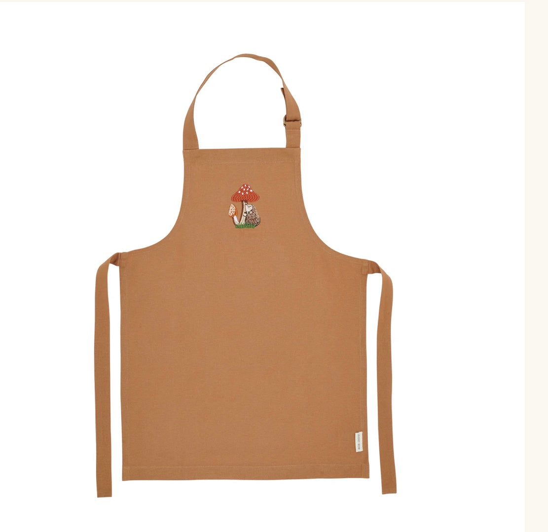 Childs Apron-Embroided Toadstools