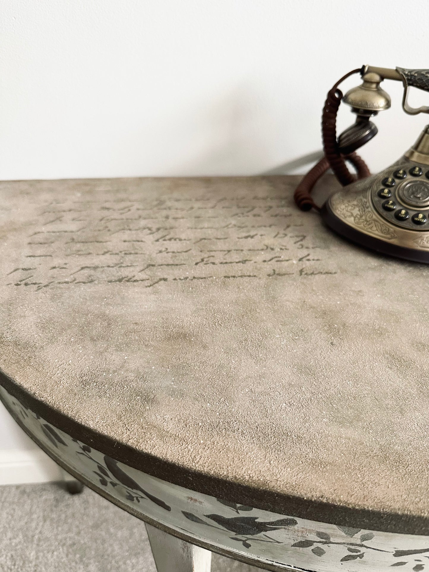 Rustic Half Moon Distressed Table