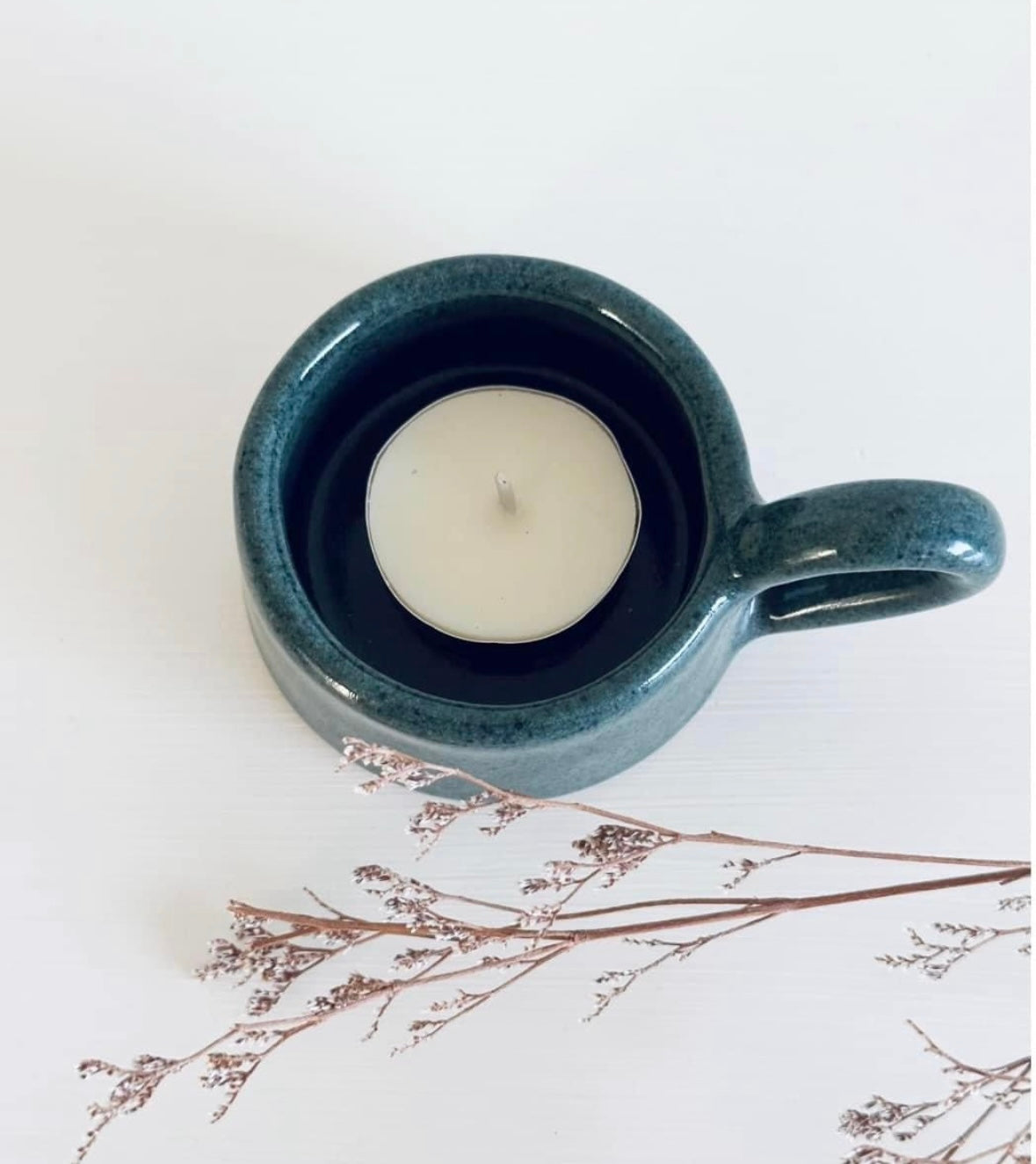 Green Tealight and Candles Gift Set