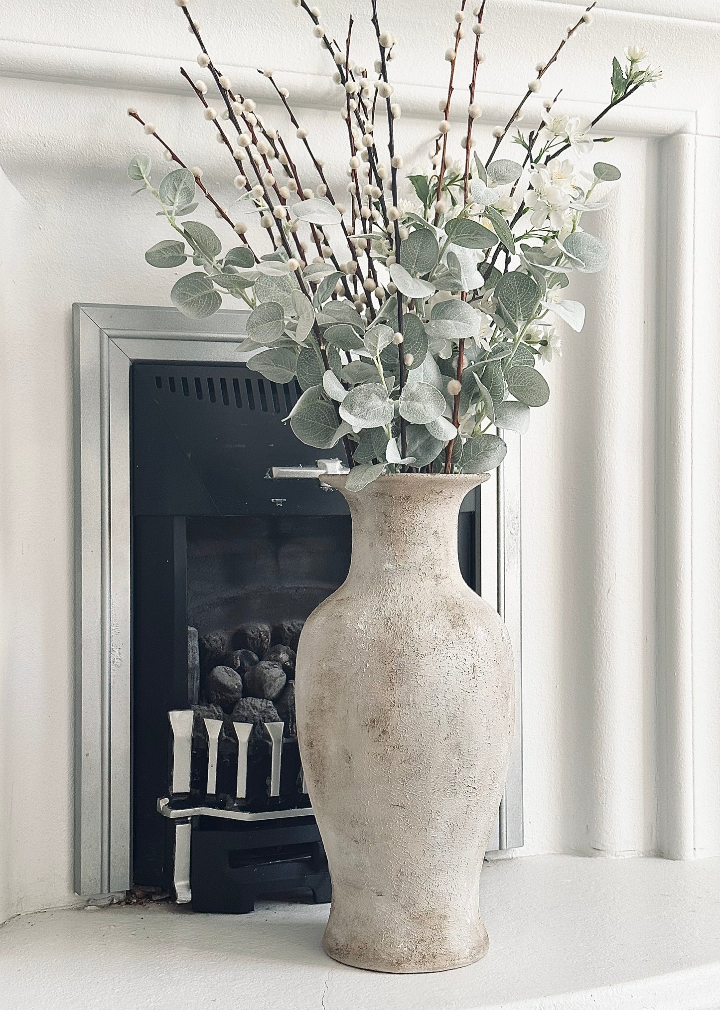 Contemporary Cream Rustic Vase