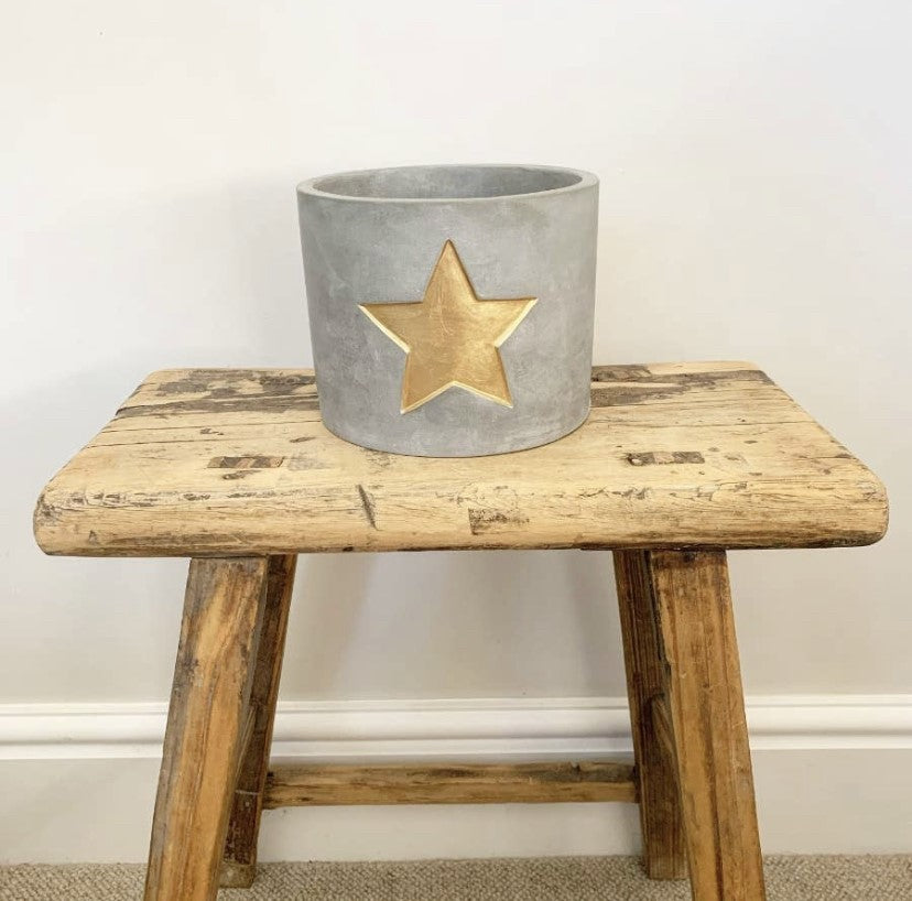 Gold Star Cement Planter