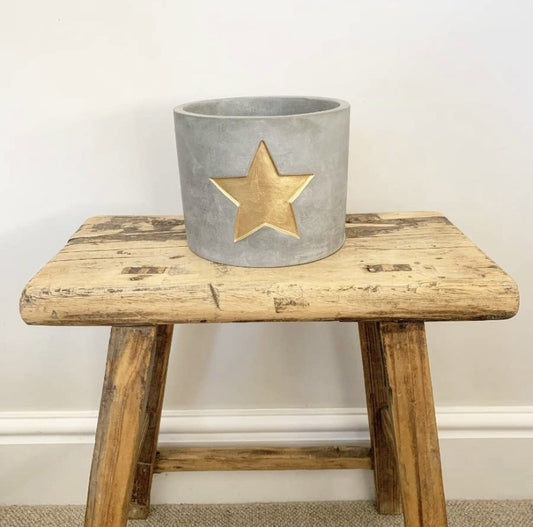Gold Star Cement Planter