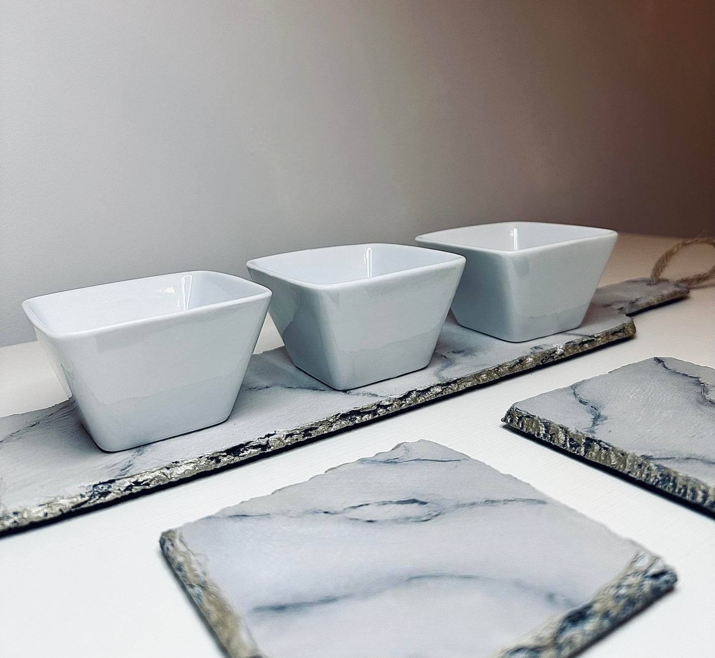 Marble Design Slate Tray
