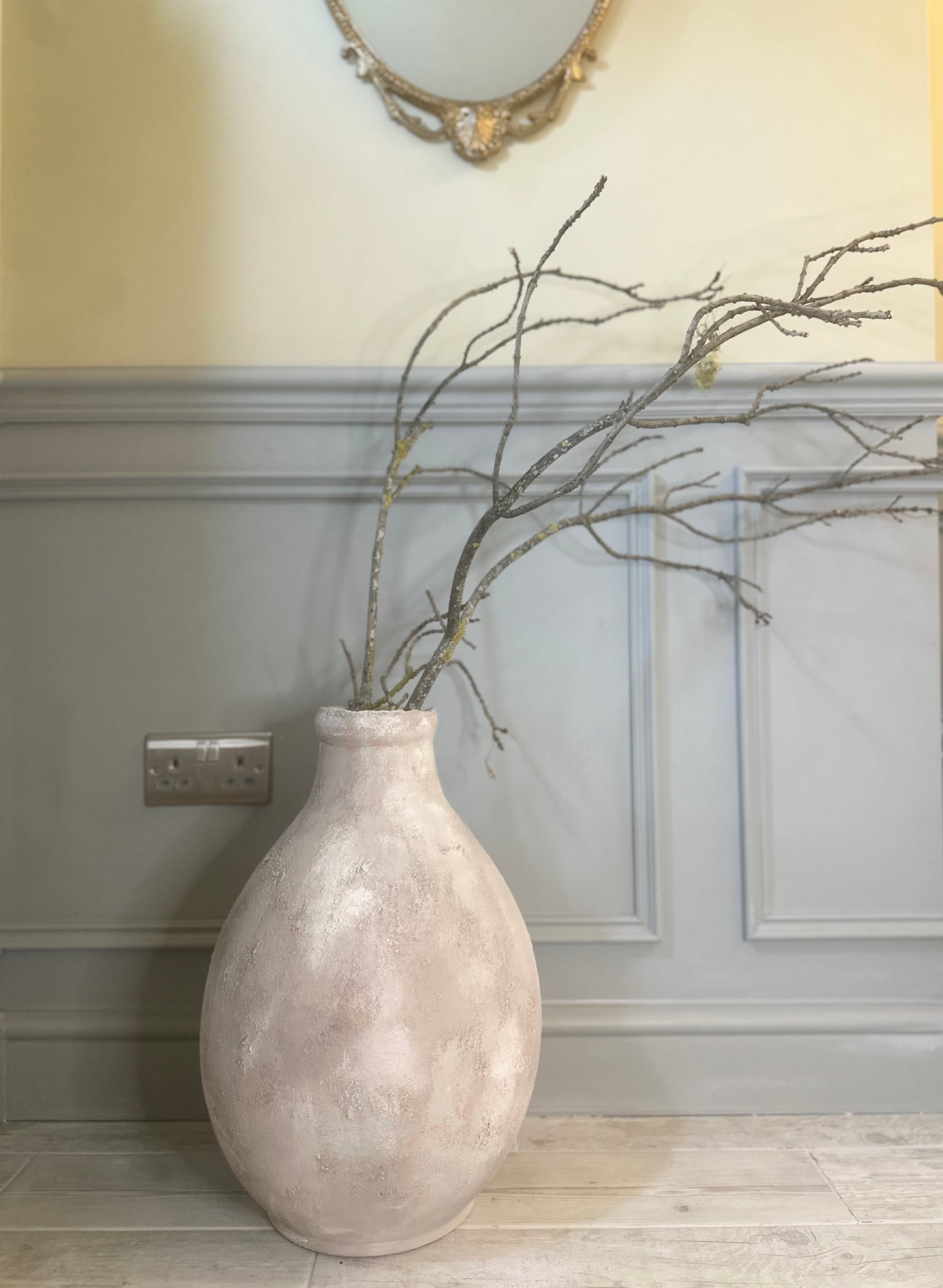 Large Heavy Rustic Terracotta Vase