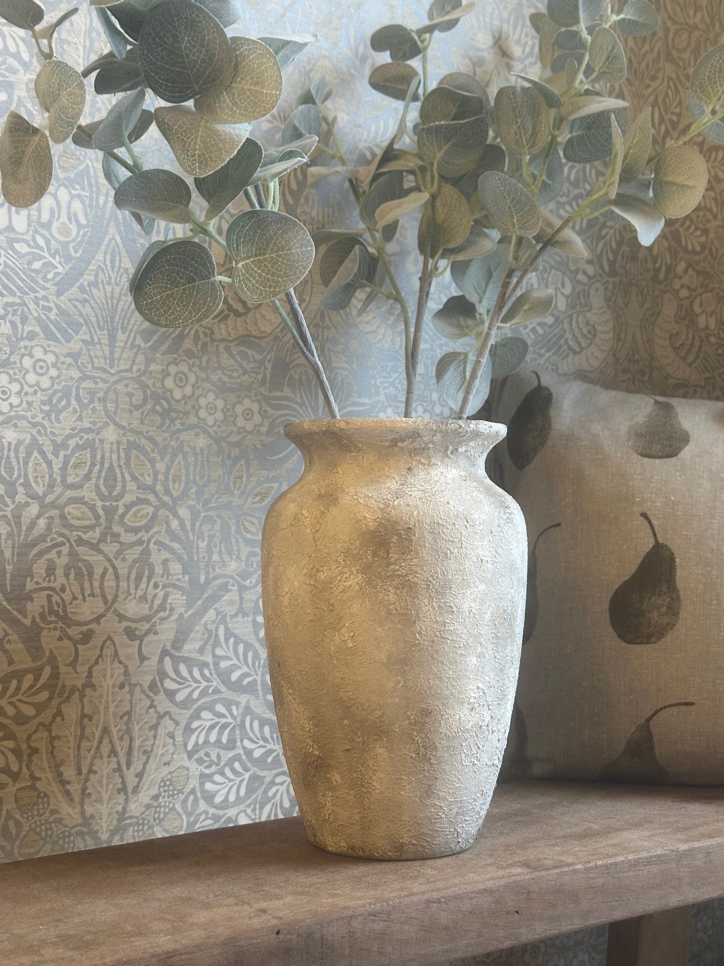 Contemporary Cream and Beige Vase