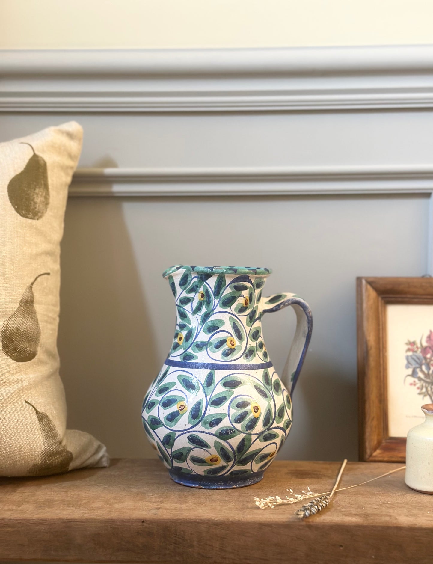 Hand Painted Vintage Pottery Vase