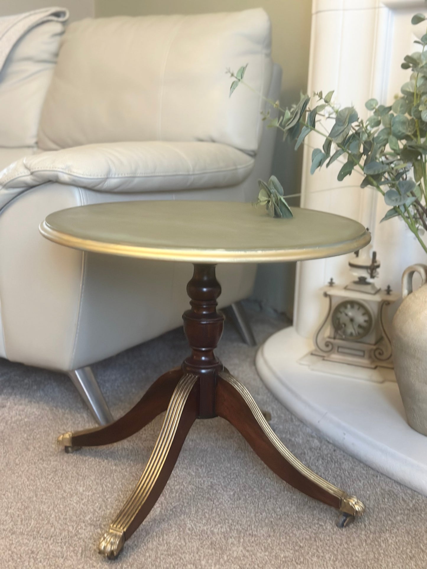 Stunning Green Vintage Side Table