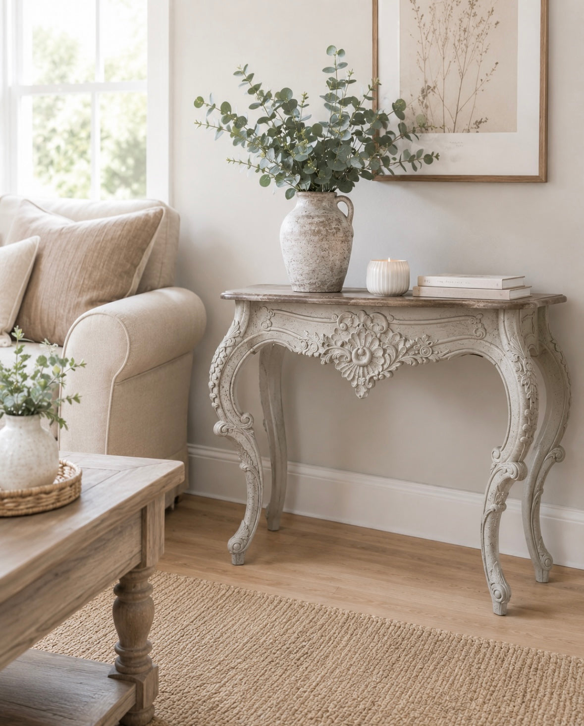 Marble French Console Table
