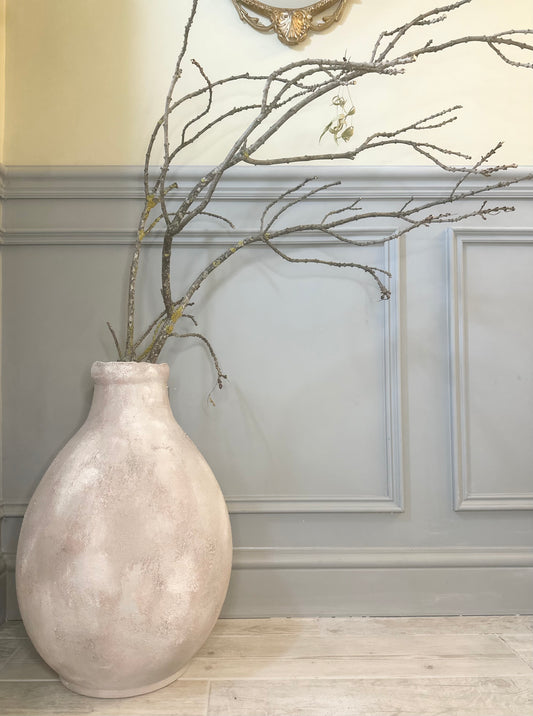 Large Heavy Rustic Terracotta Vase
