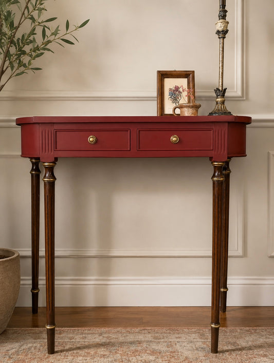 Vintage Red Console Table