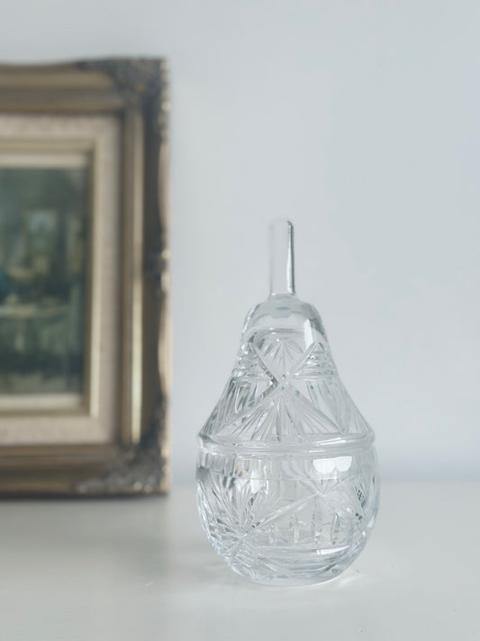 Vintage Cut Glass Pear