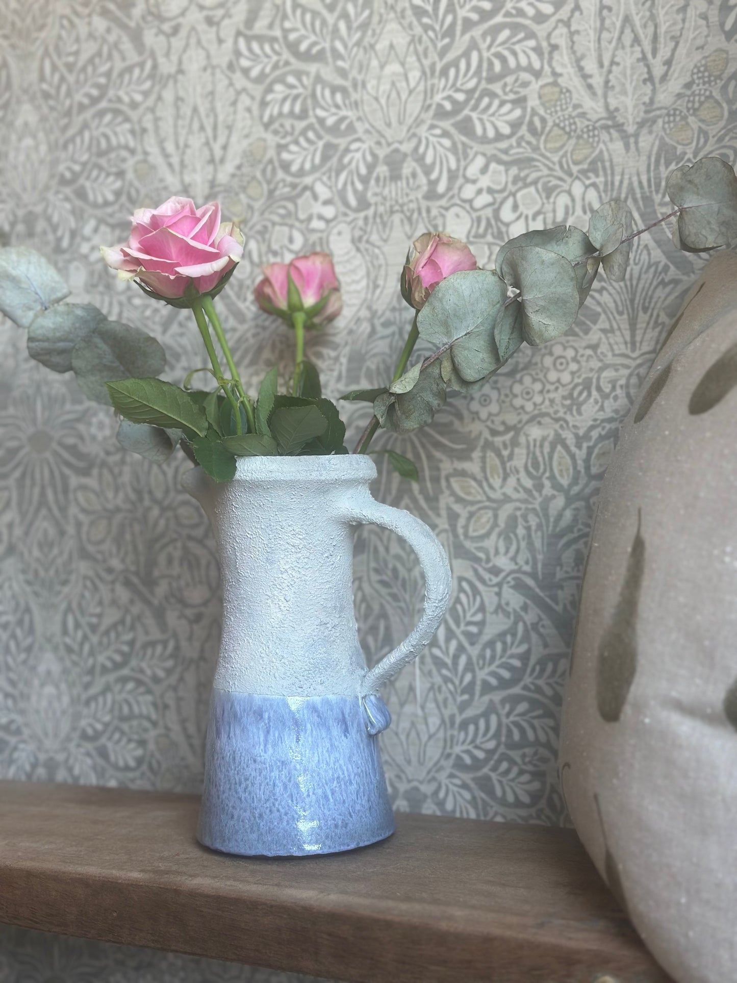 Two Tone Textured Stone Effect Jug Vase