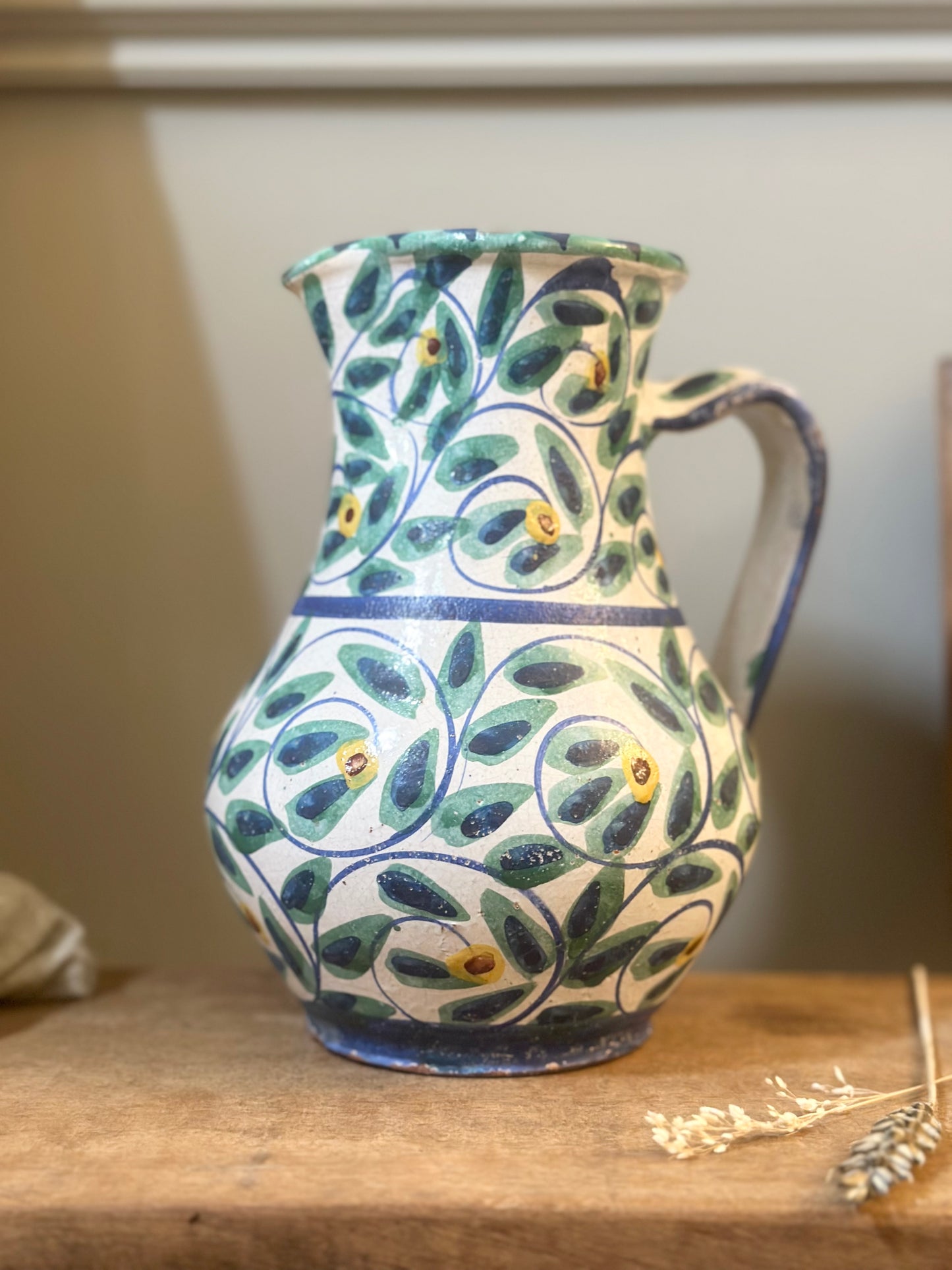 Hand Painted Vintage Pottery Vase