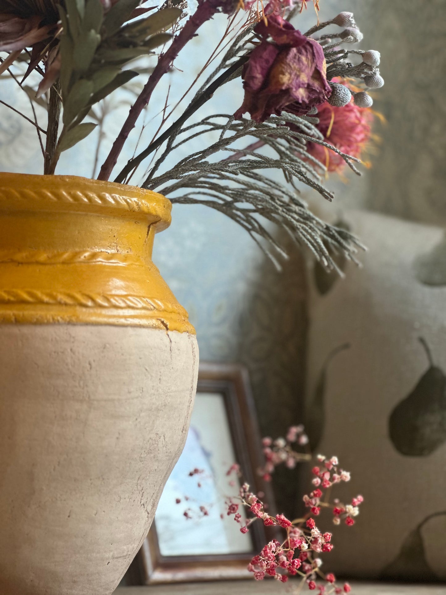 Rustic Yellow Terracotta Vase
