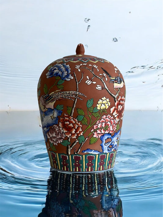 Japanese Water Garden Terracotta Bell Jar