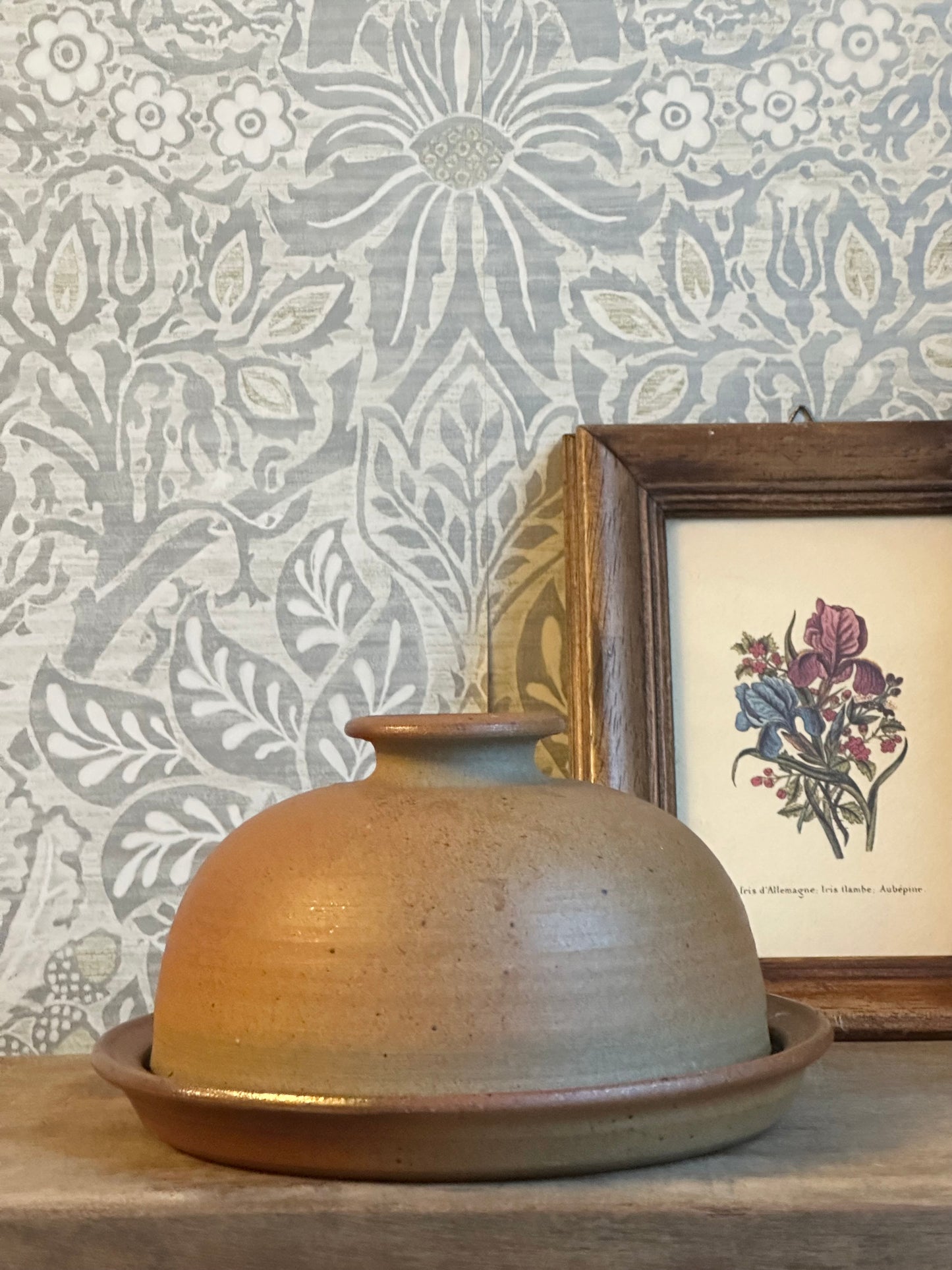 Vintage Terracotta Earthenware Cheese Plate