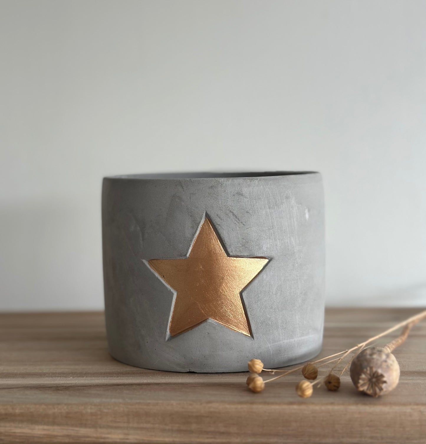 Gold Star Cement Planter