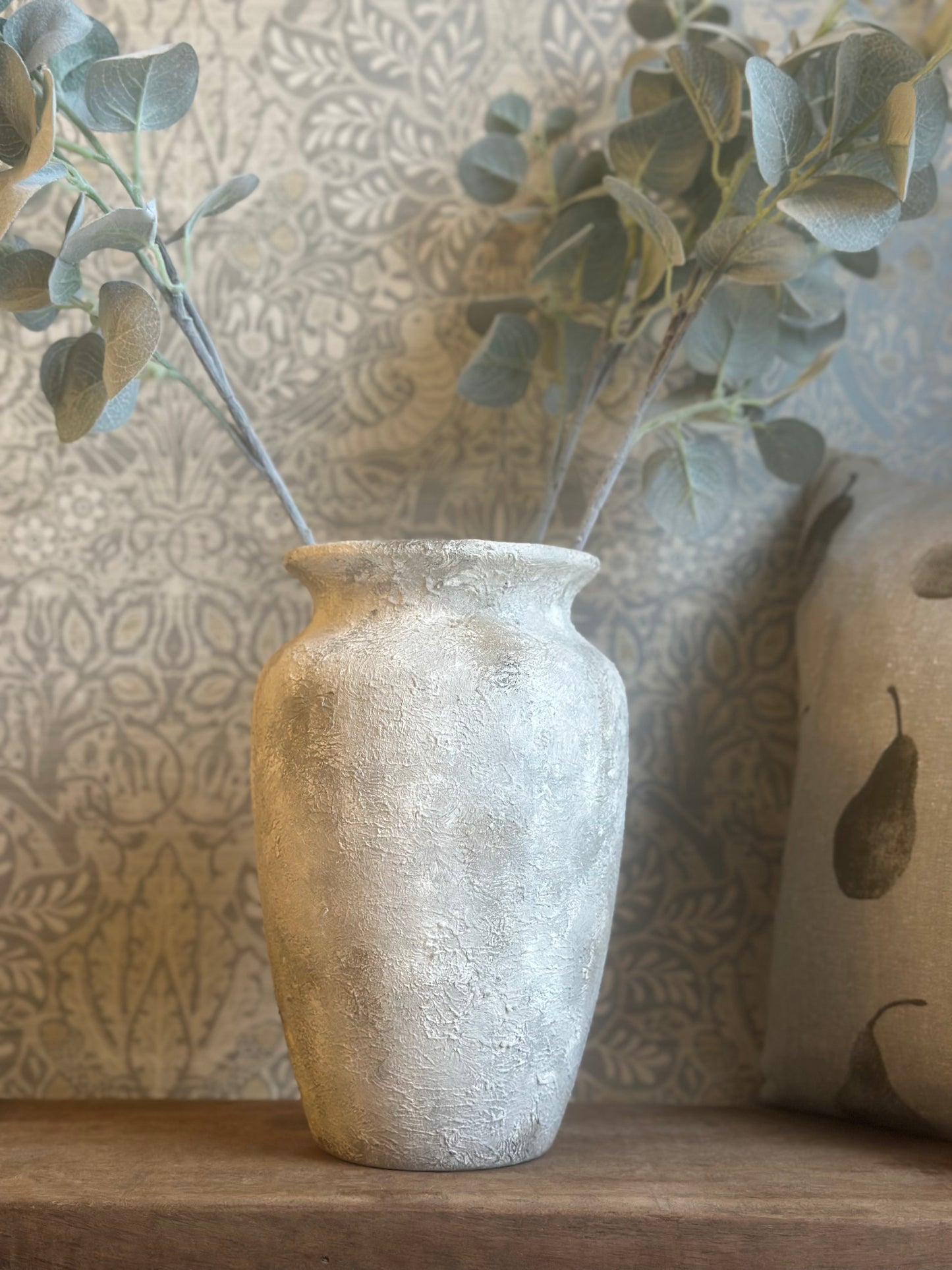 Contemporary Cream and Beige Vase