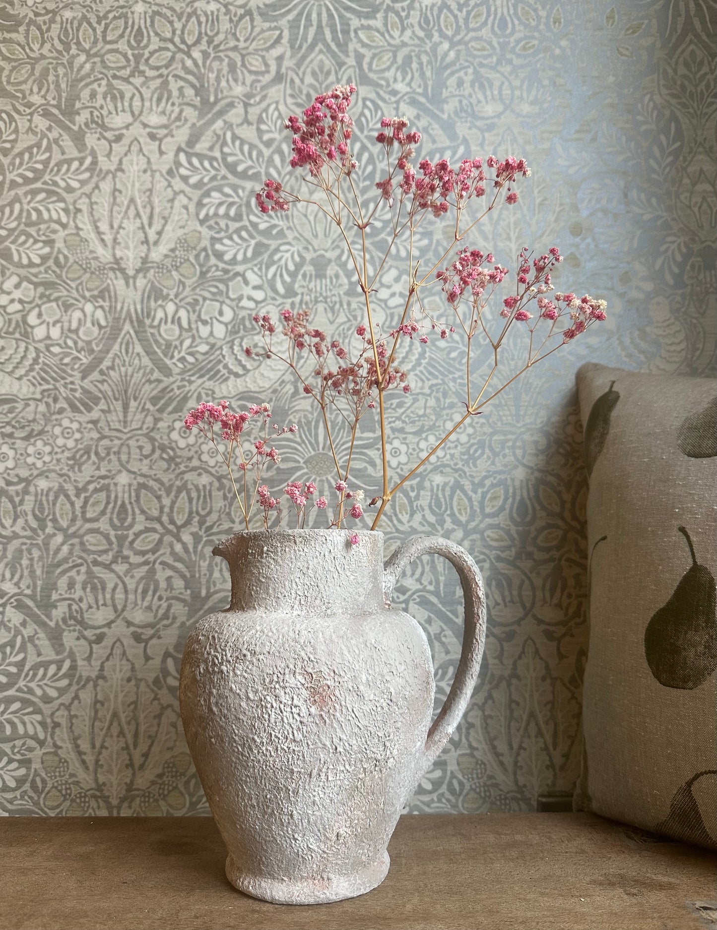 Hand Painted Terracotta Jug Vase