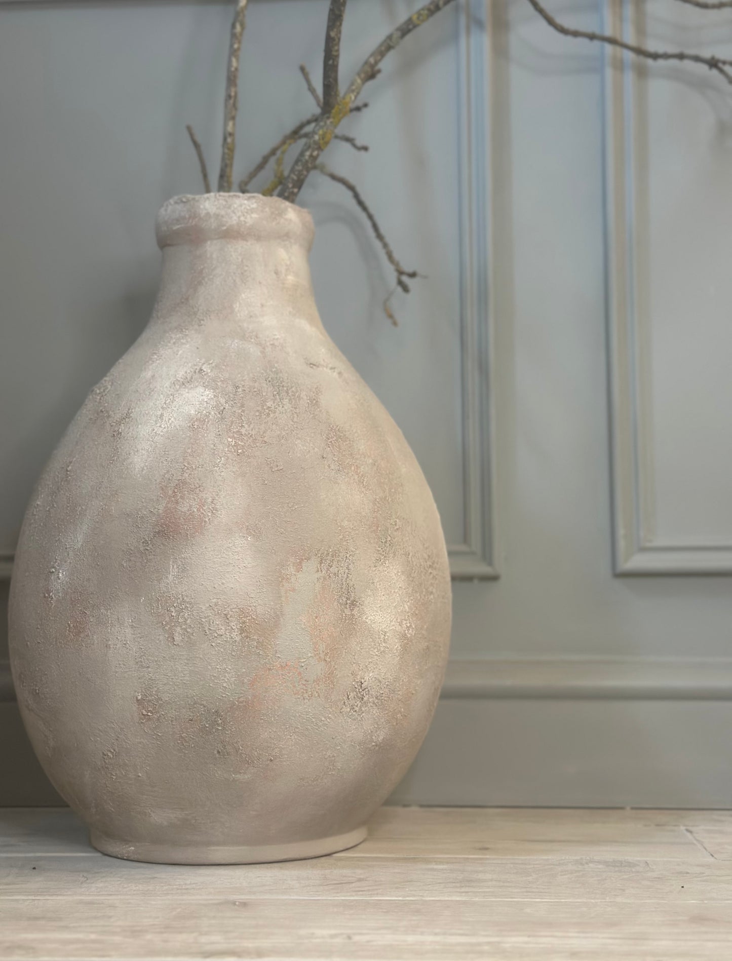 Large Heavy Rustic Terracotta Vase