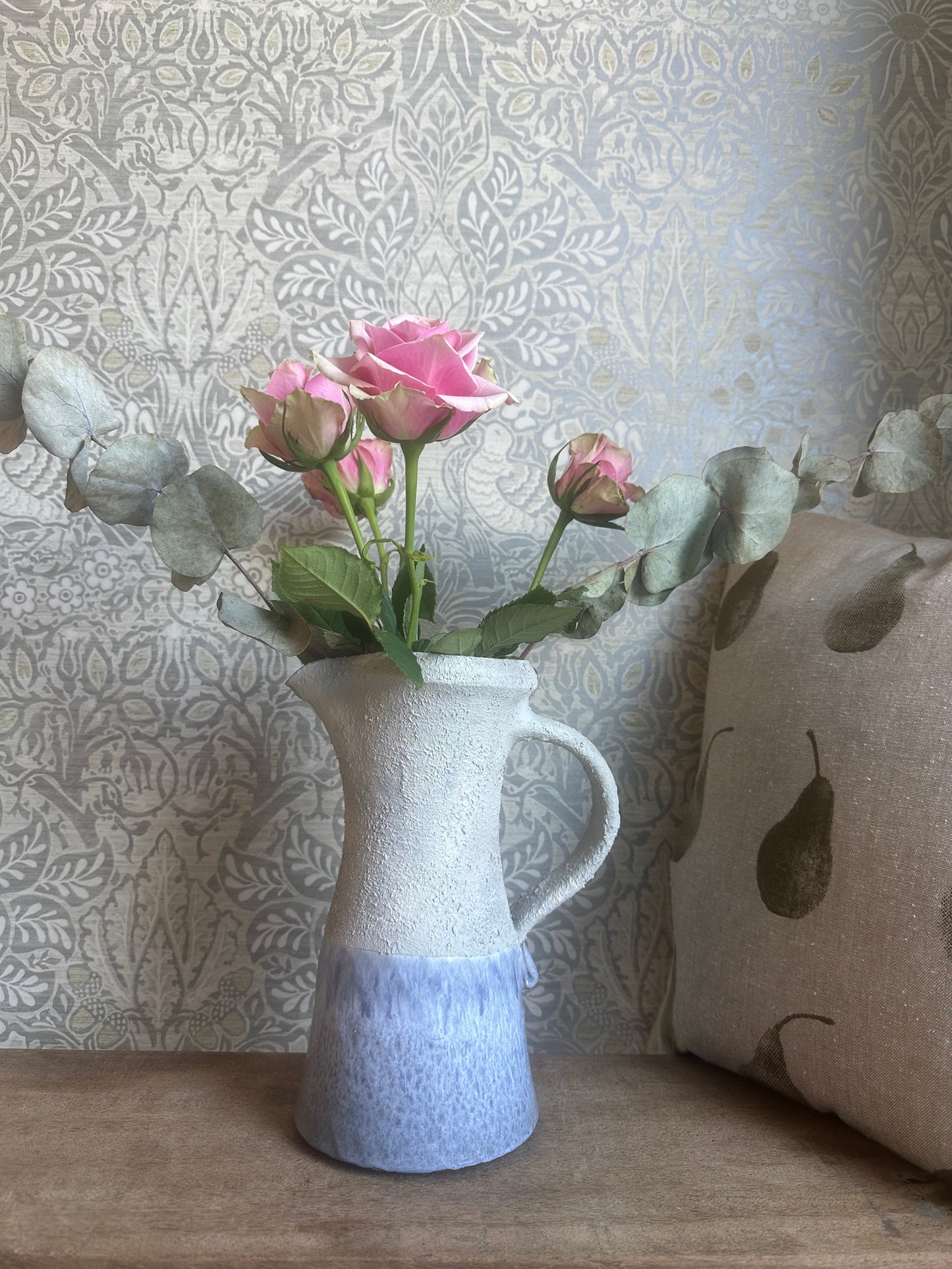 Two Tone Textured Stone Effect Jug Vase